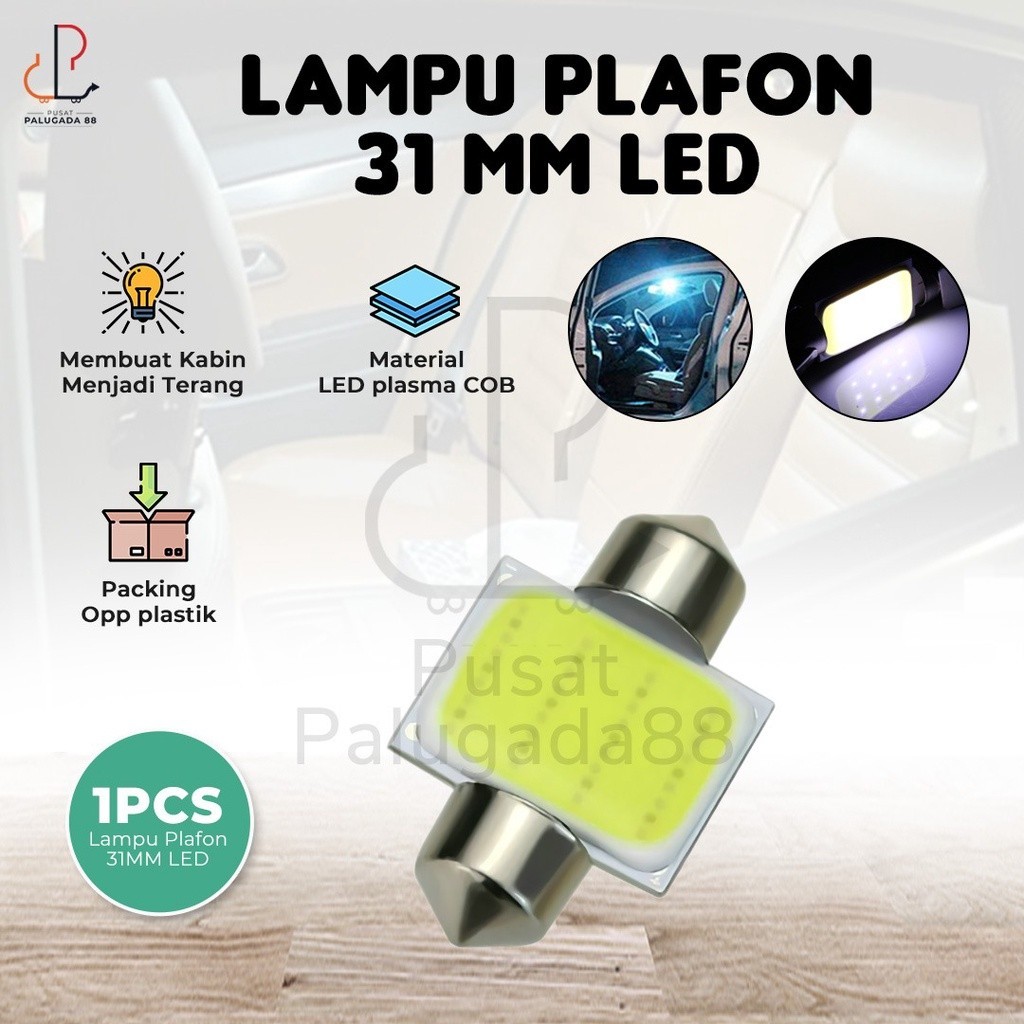 LAMPU KABIN LED Plafon Cabin mobil COB Plasma 31mm 36mm 12V KUALITAS AAA