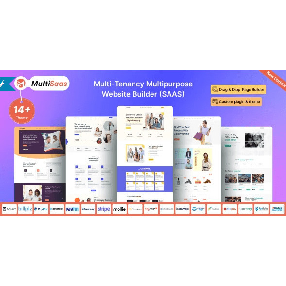 MultiSaas – Multi-Tenancy Multipurpose Website Builder (Saas)