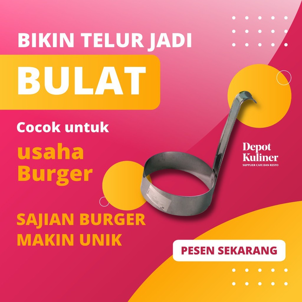 Cetakan Telur Burger Bulat / Alat Burger