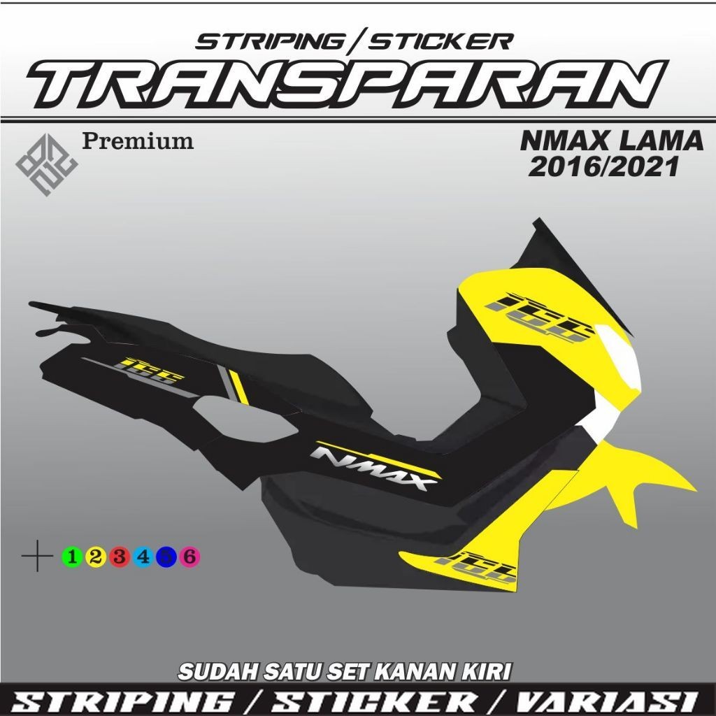 STIKER / Sticker Transparan Uv Nmax Vietnam Striping Racing Style Livery Warna Kombinasi
