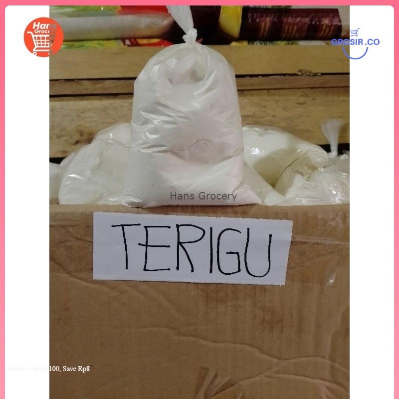 

Grosir Terigu Curah 1/4 Kg 1/2 Kg 1 Kg