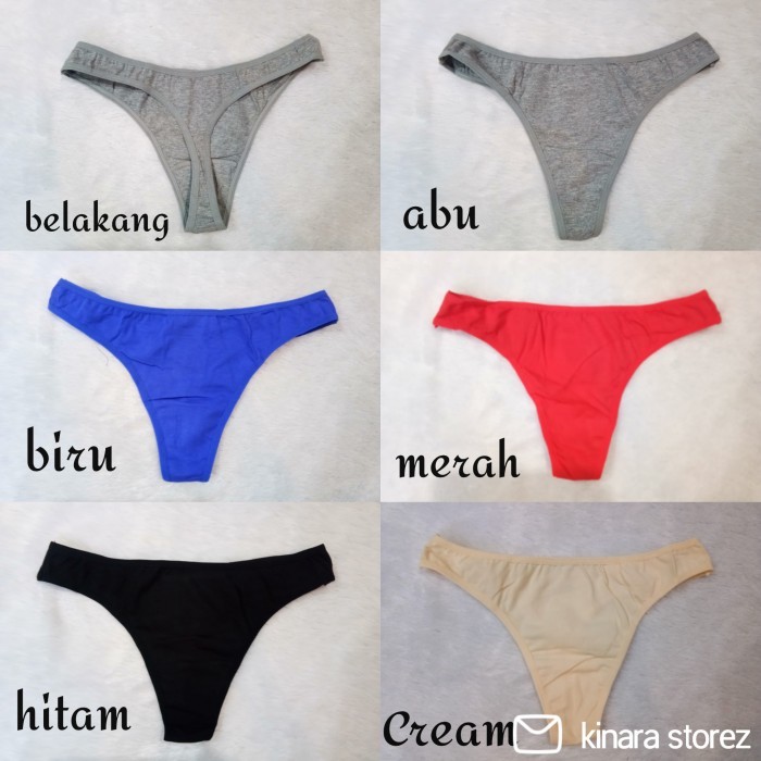 ⭐BISA COD⭐ Celana dalam gstring thong cd gstring wanita 309  Biru