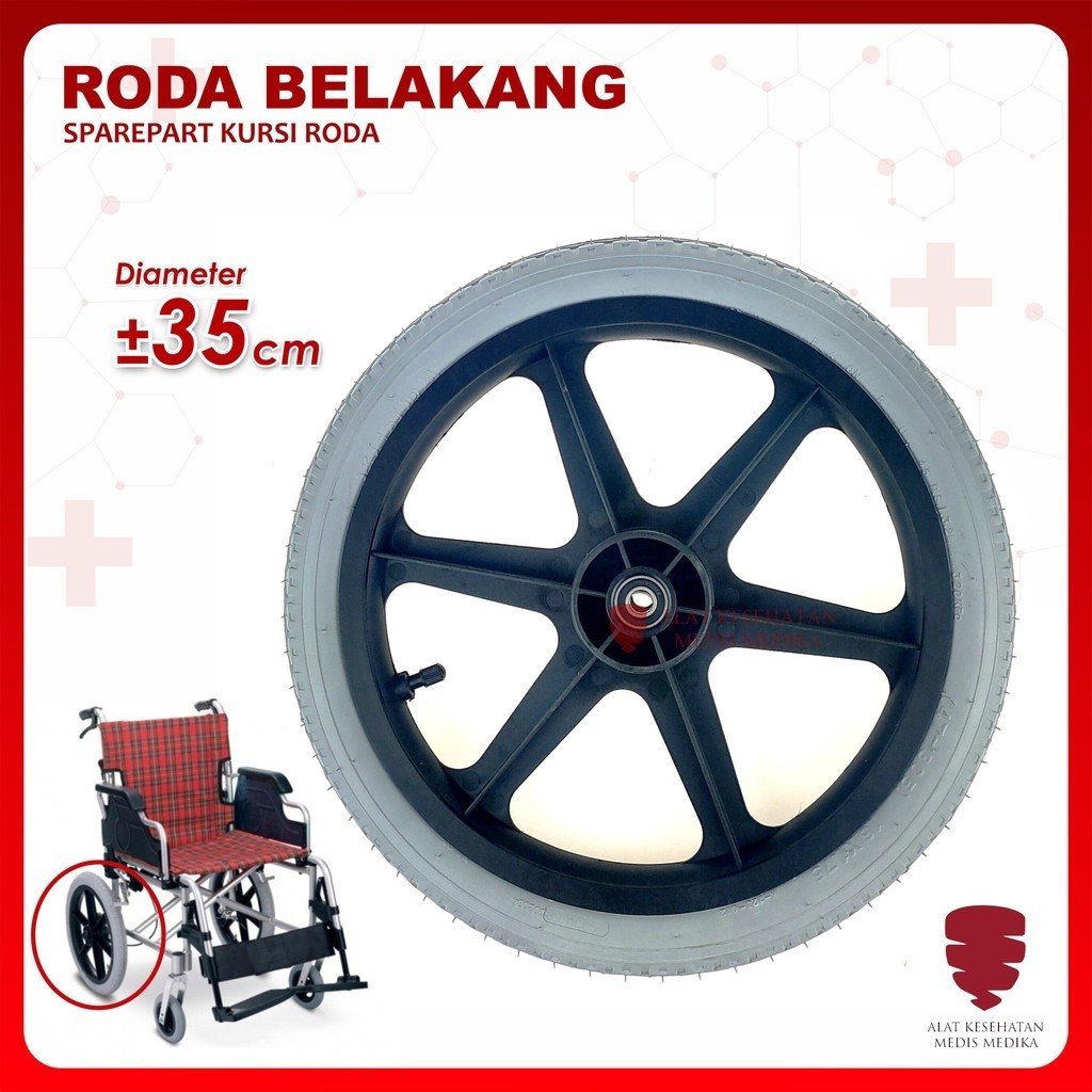 Roda Belakang FS907 Sparepart Suku Cadang Kursi Roda Wheelchair