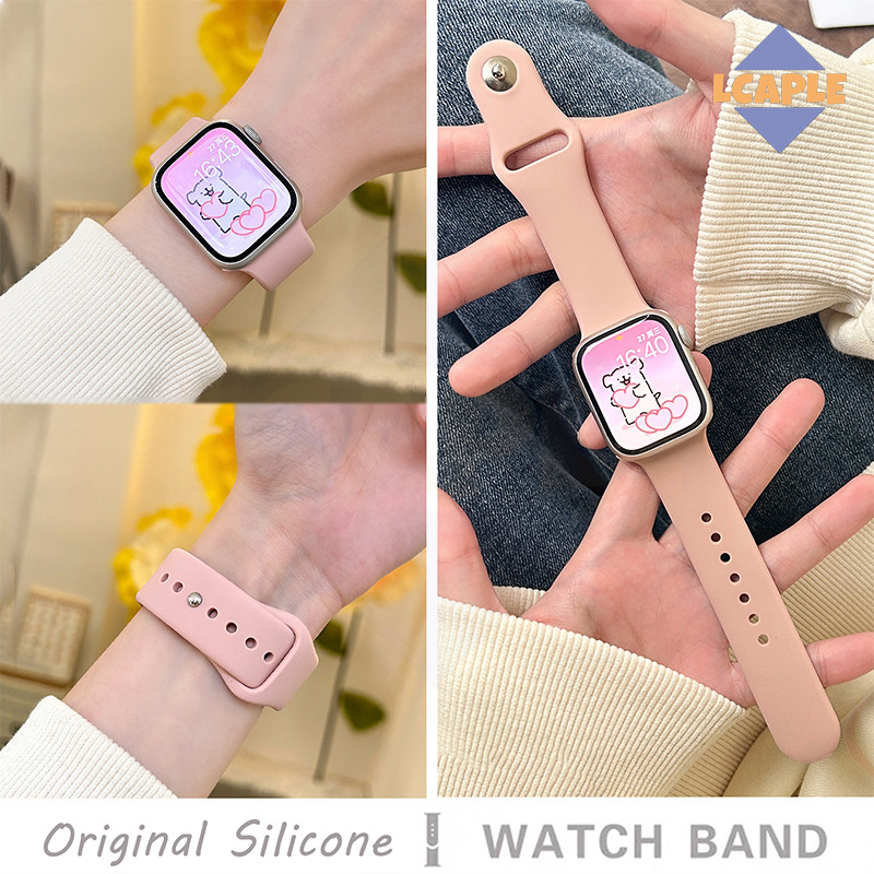 Original Silicone Strap for Apple Watch Ultra 3 2 49mm IWatch Series 11 10 9 8 7 SE 3 2 6 5 4 3 2 46