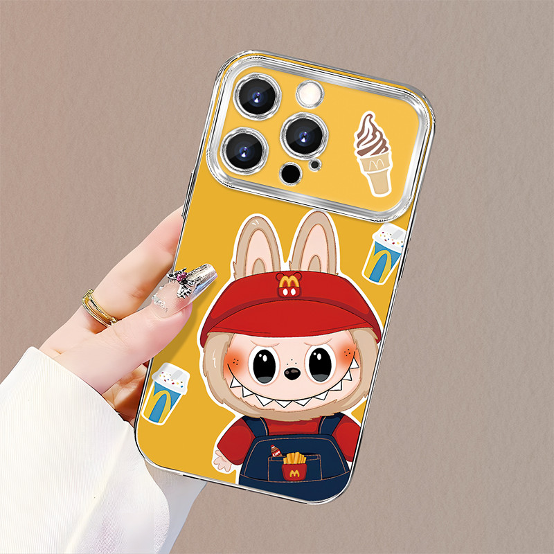 Buku harian kerja Labubu McDonald's Case Cocok untuk iphone ip11 ip11Pro ip11ProMax ip12 ip15 ip14 i