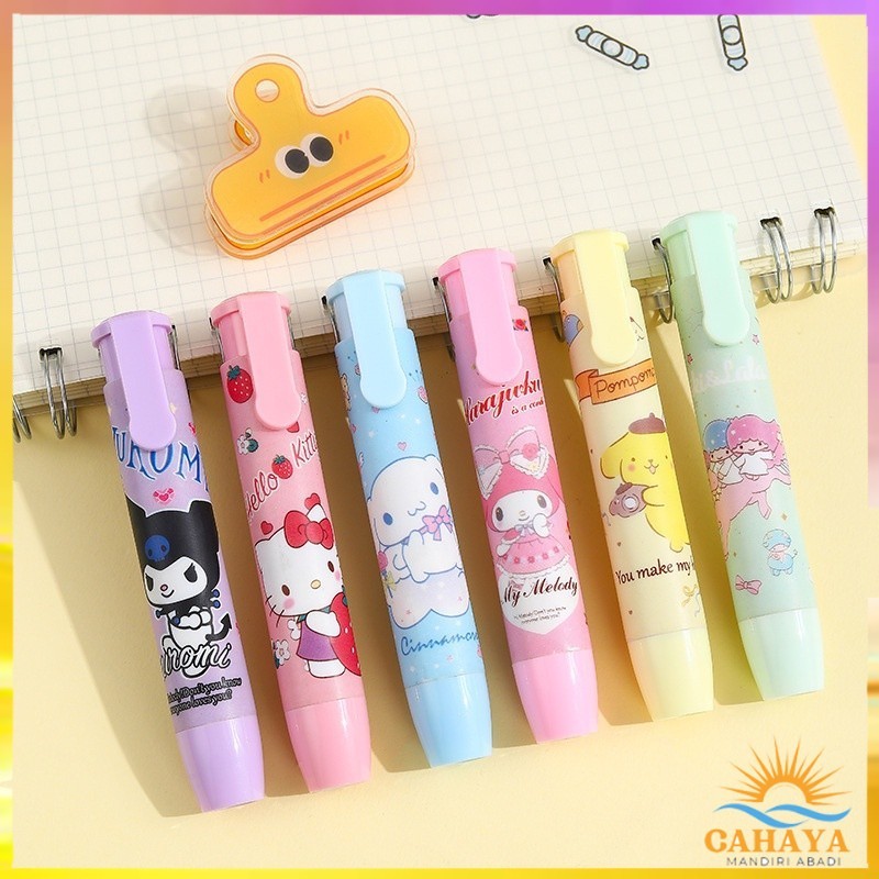 

CAHAYA MANDIRI ABADI6 PENGHAPUS PENSIL MEKANIK MOTIF KARAKTER KARTUN SANRIO DAN PEMANDANGAN AESTHETIC LUCU / MECHANIC ERASER FOR PENCIL SANRIO AND SCENERY EDITION LG