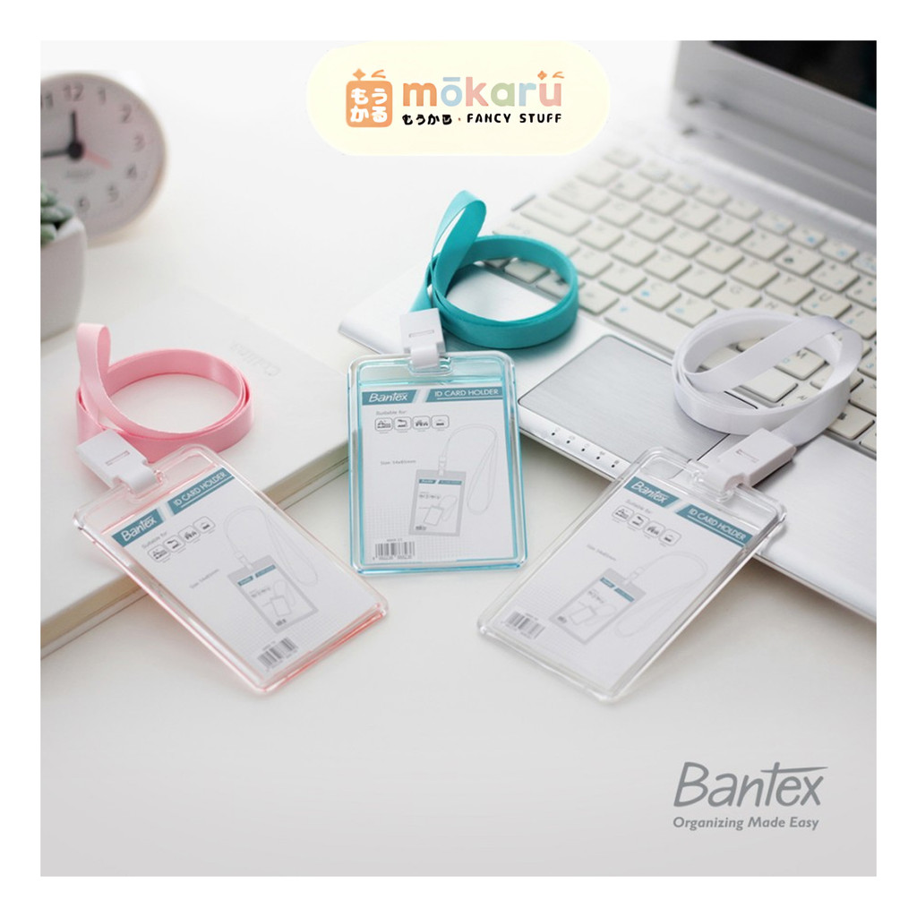 

Bantex ID CARD Name Tag Clear Transparent POTRAIT + Lanyard Transparan Murah Berkualitas