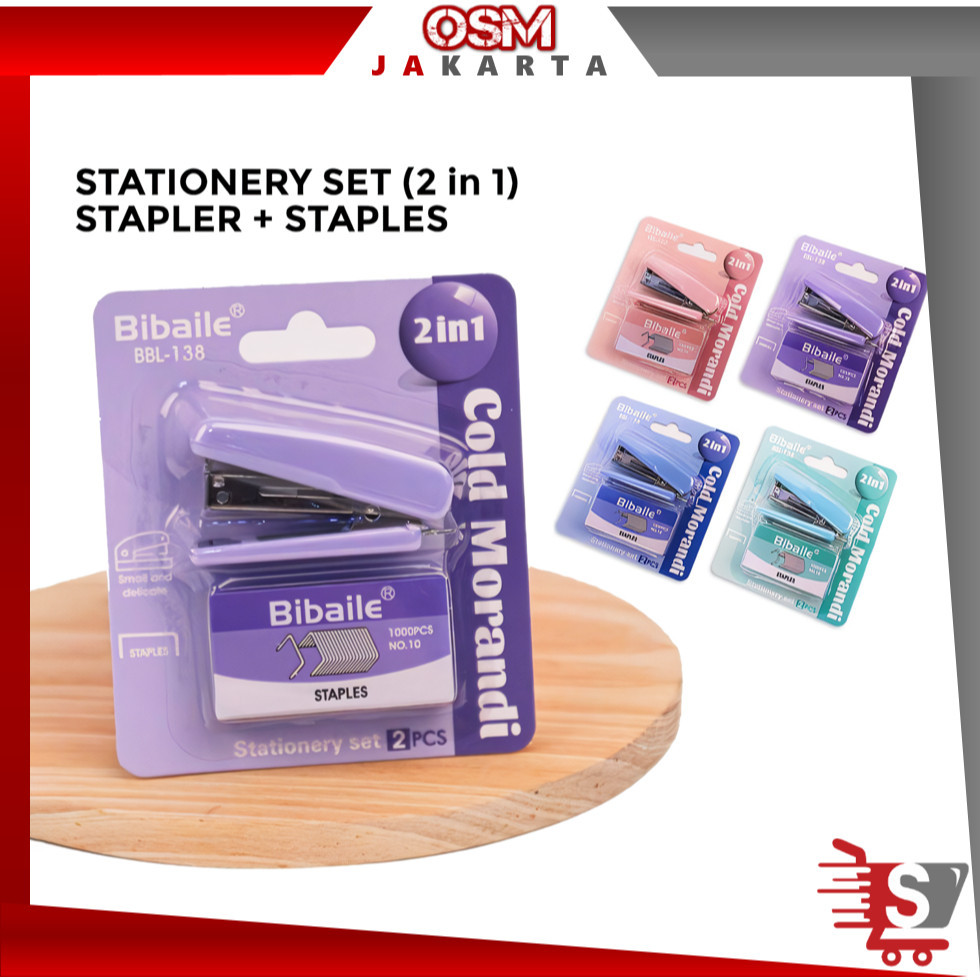 

OSM JKT S6336 (RANDOM) Set Correction Tape & Stapler / Set Alat Tulis Staples & Pita Koreksi / Perlengkapan Staples & Isi Staples