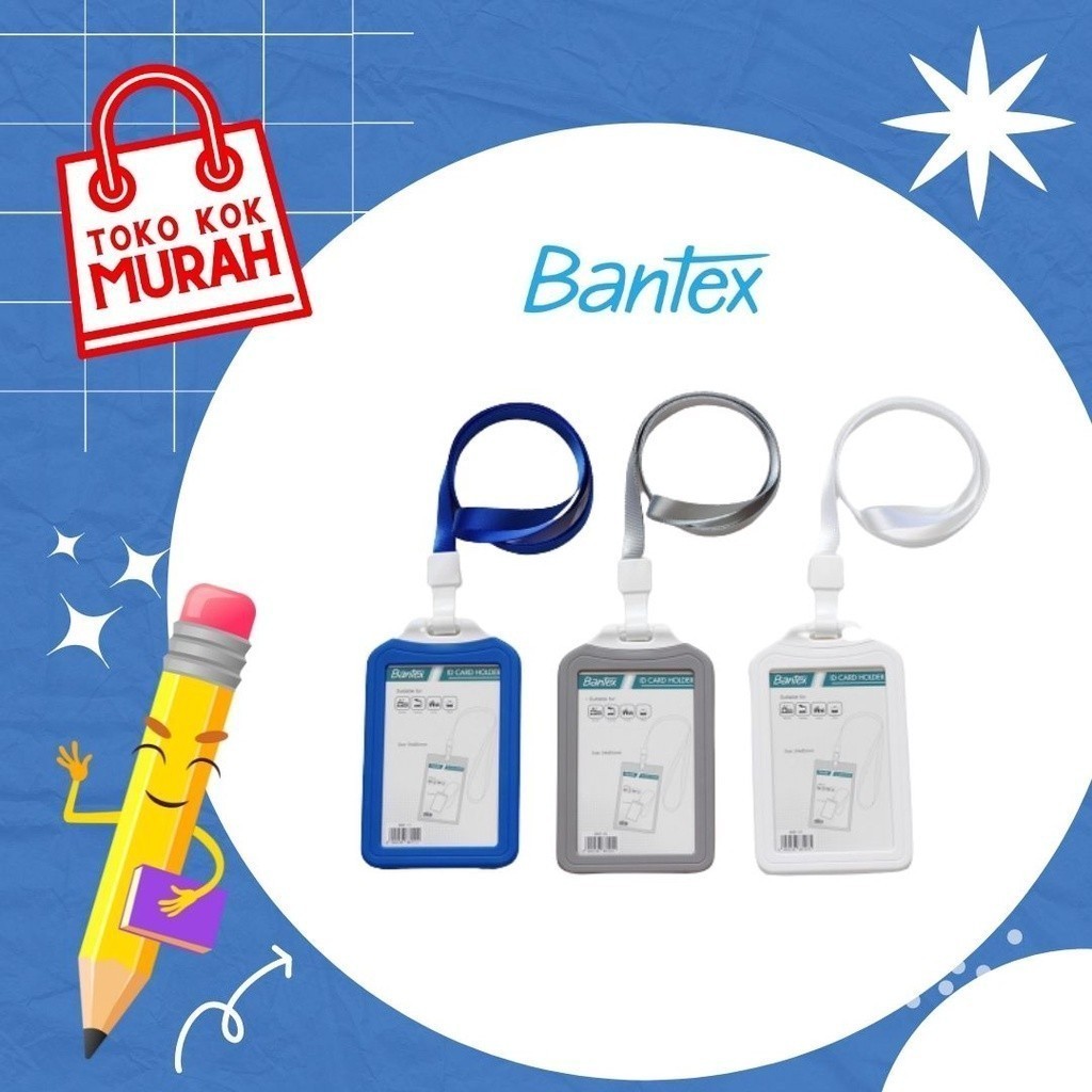

Baru! Bantex Dual Side ID Card Holder Lanyard Portrait 8881