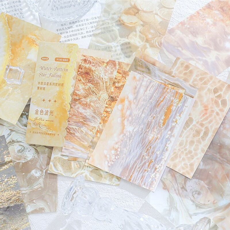 

Mr.Paper 6Style 20Pcs/bag sulfate paper writing paper material paper DIY handbook scrapbook photo frame calendar card decoration