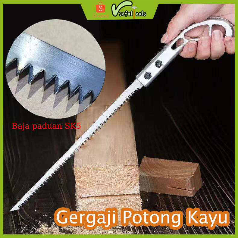 Usefultools Gergaji Potong Kayu Tajam Manual Woodworking Hand Saw Gergaji kayu gergaji bambu gergaji