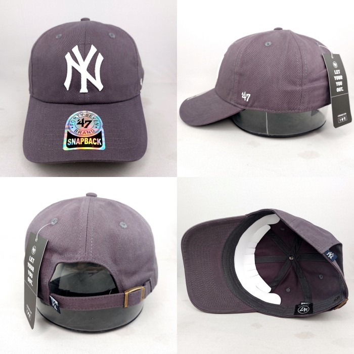 TOPI SNAPBACK MELENGKUNG NY YANKEES 47 ABU