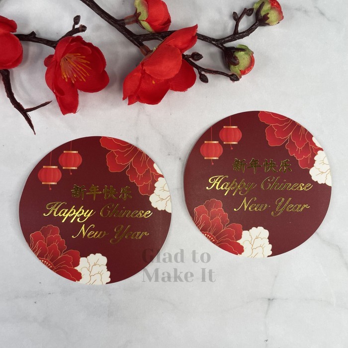 

stiker label bulat imlek CNY chinese new year sincia diameter 6,5 cm - FOIL
