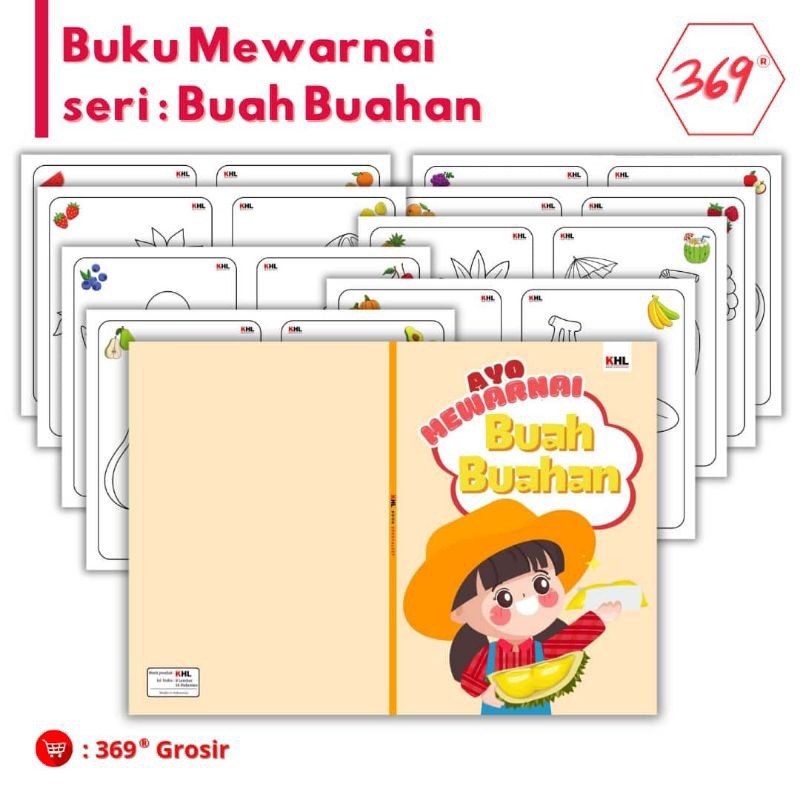 

KHL- Buku Mewarnai Anak / Drawing Book - Seri Buah