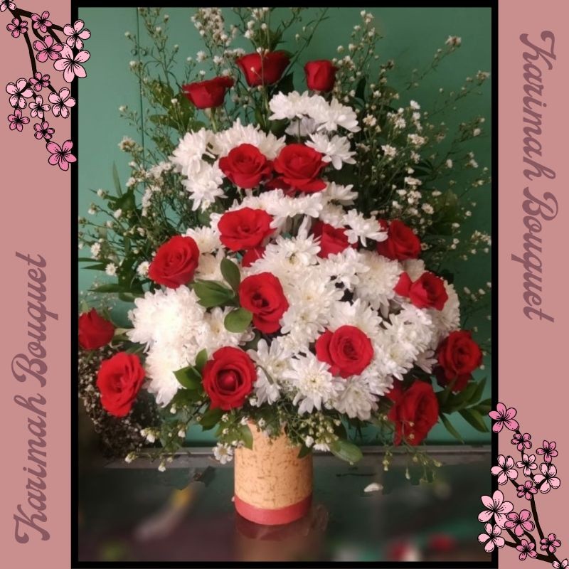 LANGSUNG JADI Buket Bunga Mawar Garbera Lily Sedap Malam Asli Segar Premium Mix Flower Bloom Fresh R