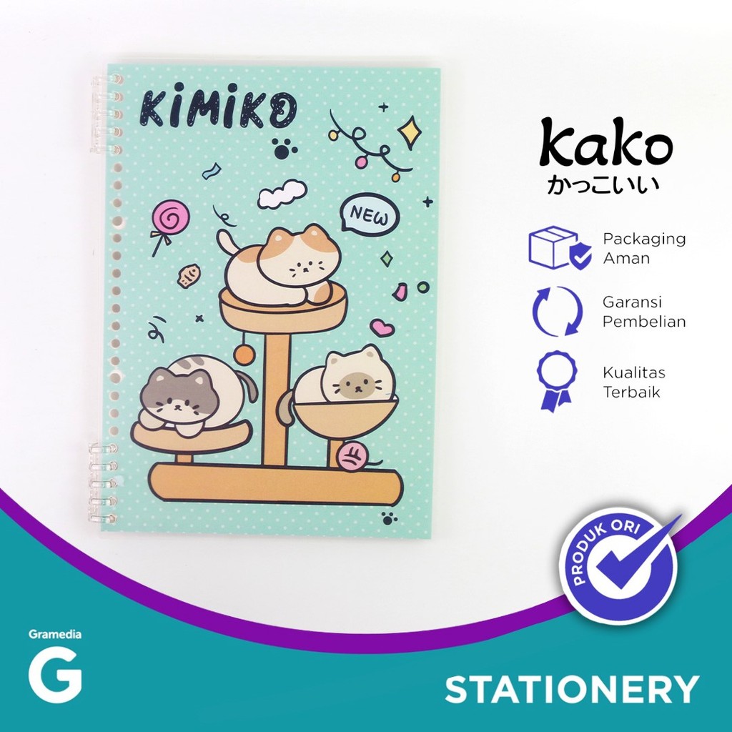 

Kako Kimiko Cat 10Ring Notebook B5 Blue