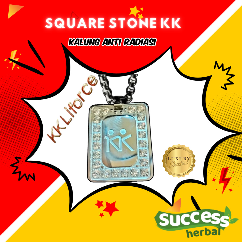 Kalung KK Liforce Square Stone KK Limited Edition Kalung KKL Anti Radiasi Elektromagnetik USA Techno