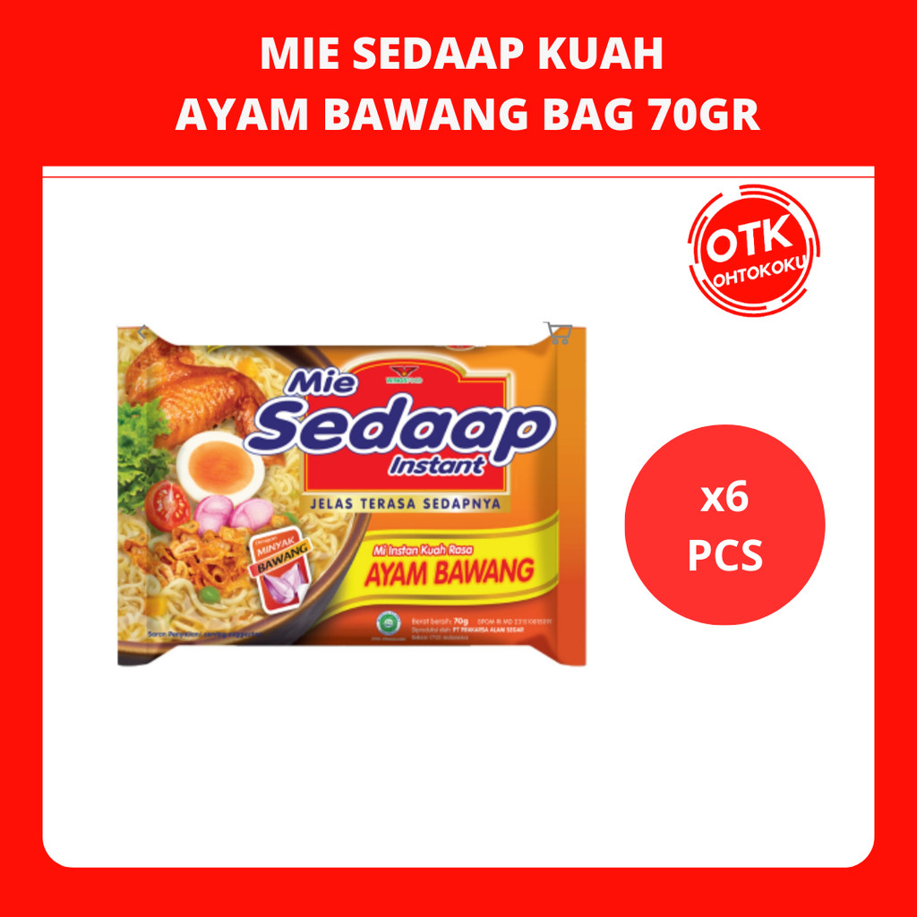 

SEDAAP Mie Instan Ayam Bawang 70GR X 6 Bag