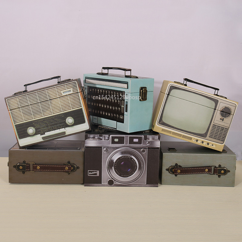 Safe Box Retro Nostalgic Wooden Portable Wooden Box Rectangular Solid Wood Storage Jewelry Box Jewel