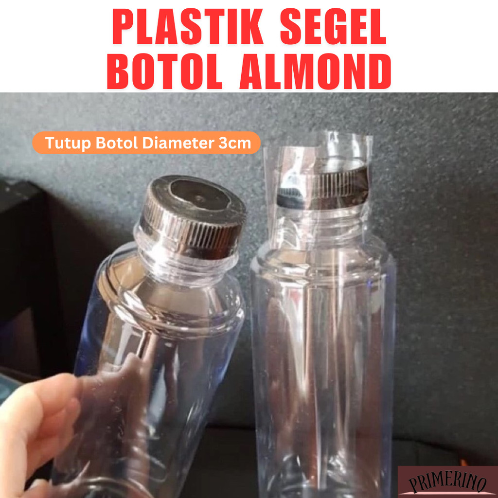 (10 lembar) Plastik Segel Tutup Botol Almond / Plastik Shrink PVC Botol Aqua