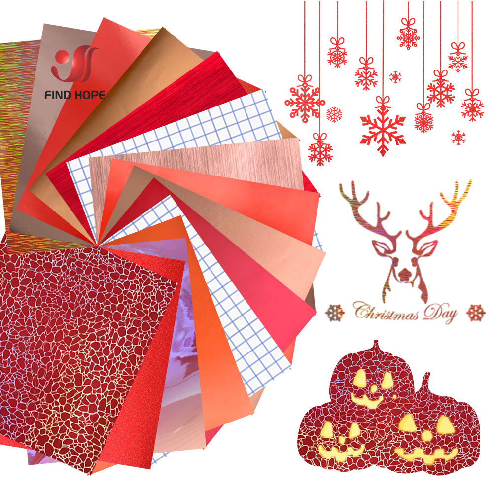 

Craft Vinyl 12"x10" Bundle 13 Assorted Colors Vinyl with 2 Transfer Film for Car Mugs Decal Party Home Decor For Cut