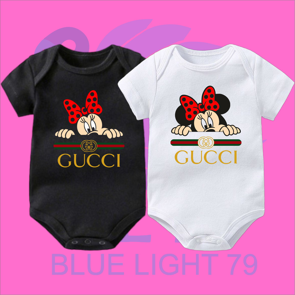 KAOS BAJU BAYI JUMPER BABY MICKEY MOUSE GUCCI DISNEY jumpsuit bodysuit baby kids lengan pendek laki-