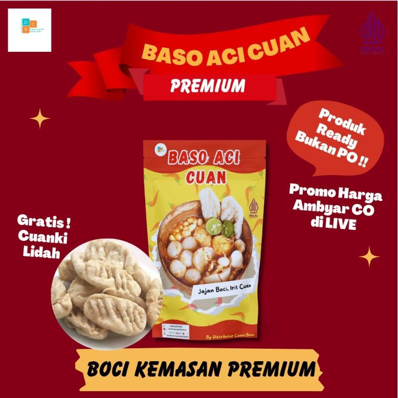 

Baso Aci Premium Cuancemil Boci Mercon Toping Cuanki Gratis Cuanki lidah Boci Murah Boci kemasan premium