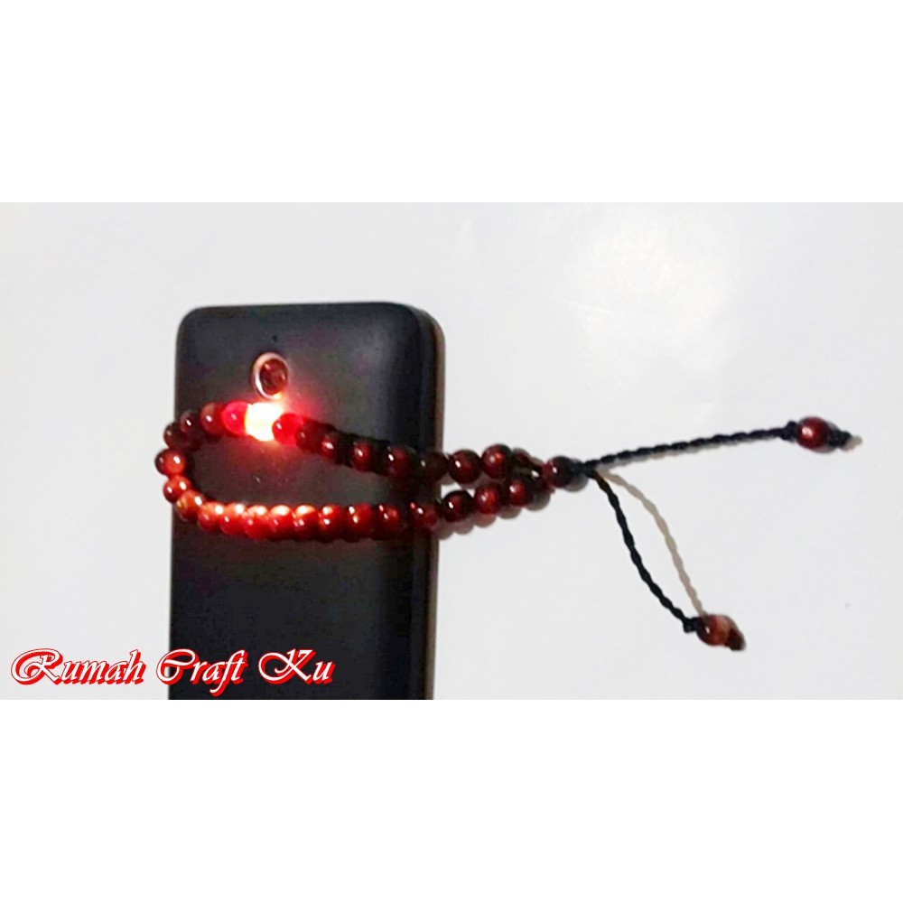 IMDAHANDICRAFT Produk Istimewa Gelang Tasbih TALI ARUS Akar Laut Bahar Merah Tembus Asli Dim 6 Mm