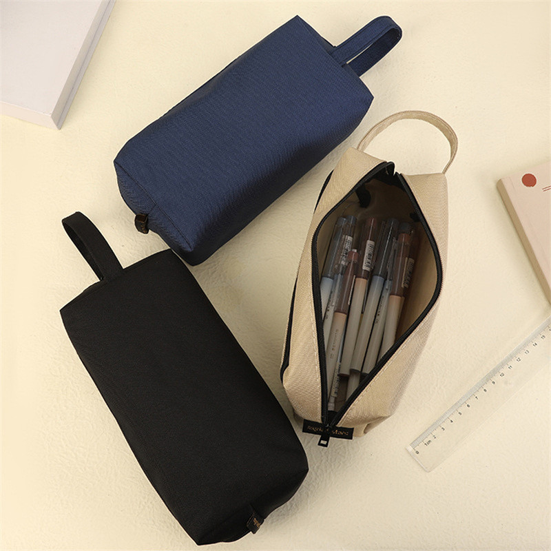 

Fashion Zipper Pencil Case Large Capacity Pencil Pouch School Supply Stationery Office Study Portable Storage Bag