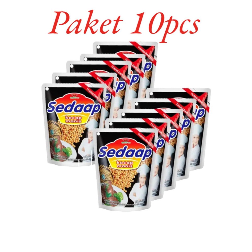 

10 PCS Kecap Sedaap Kental Manis Sedap 63ml Pouch / Kecap Manis Sedaap Refill / Sedaap Kecap Manis Original Termurah