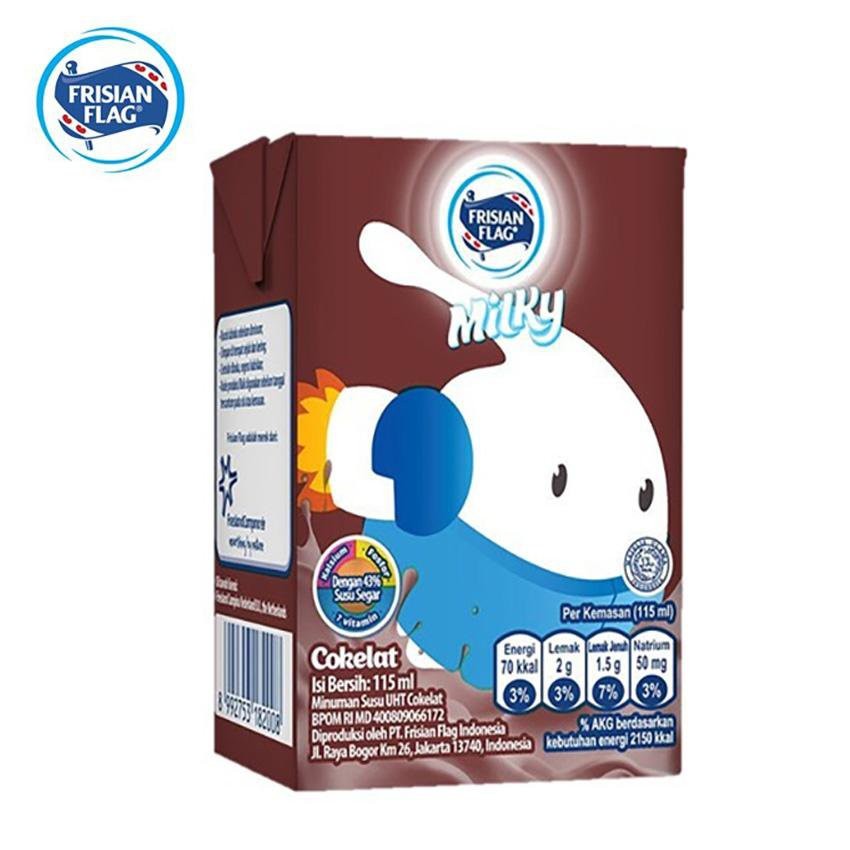 

Frisian Flag Milky Zuzhu Susu Cair UHT - Cokelat 115cml - Susu Siap Minum