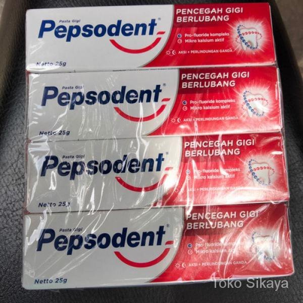 

Pepsodent pasta gigi 25gr 1pak (12 pcs)