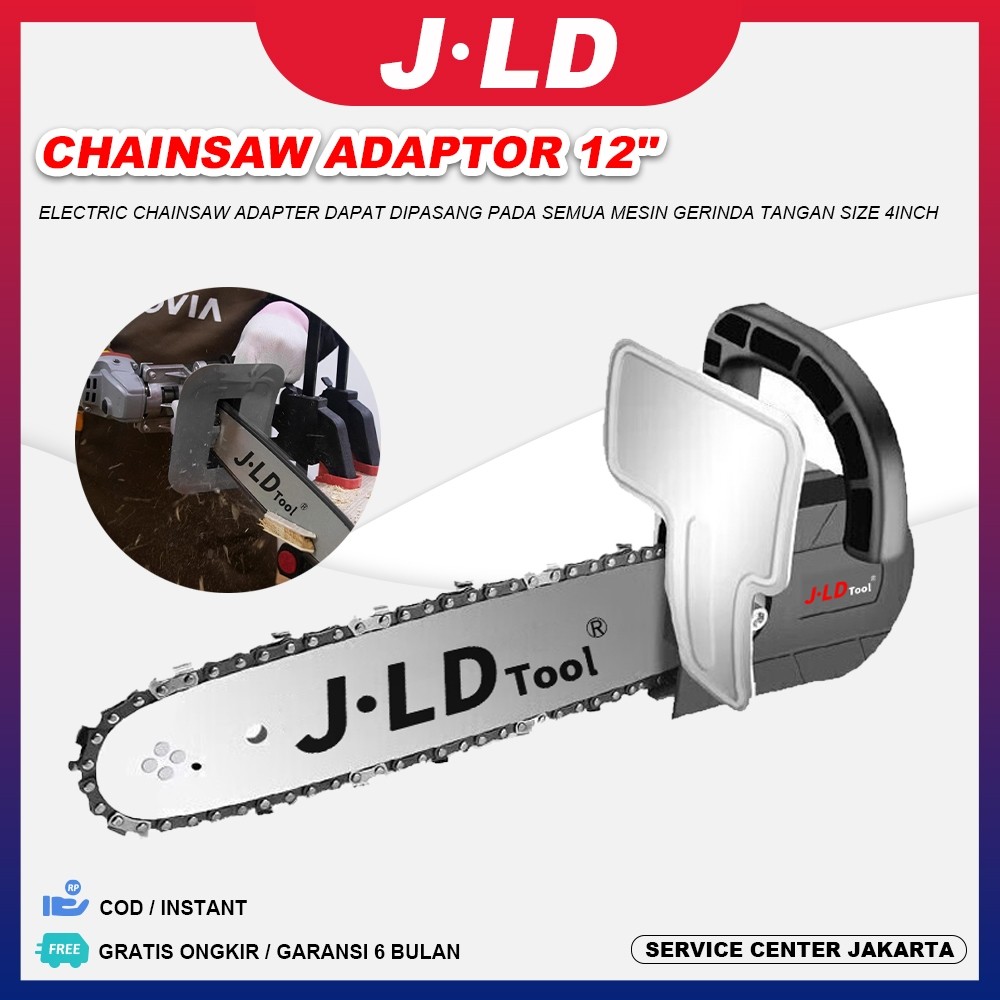 JLD Chainsaw Adaptor 12" Gergaji mini gerinda tangan Adaptor chainsaw konverter adapter gerinda