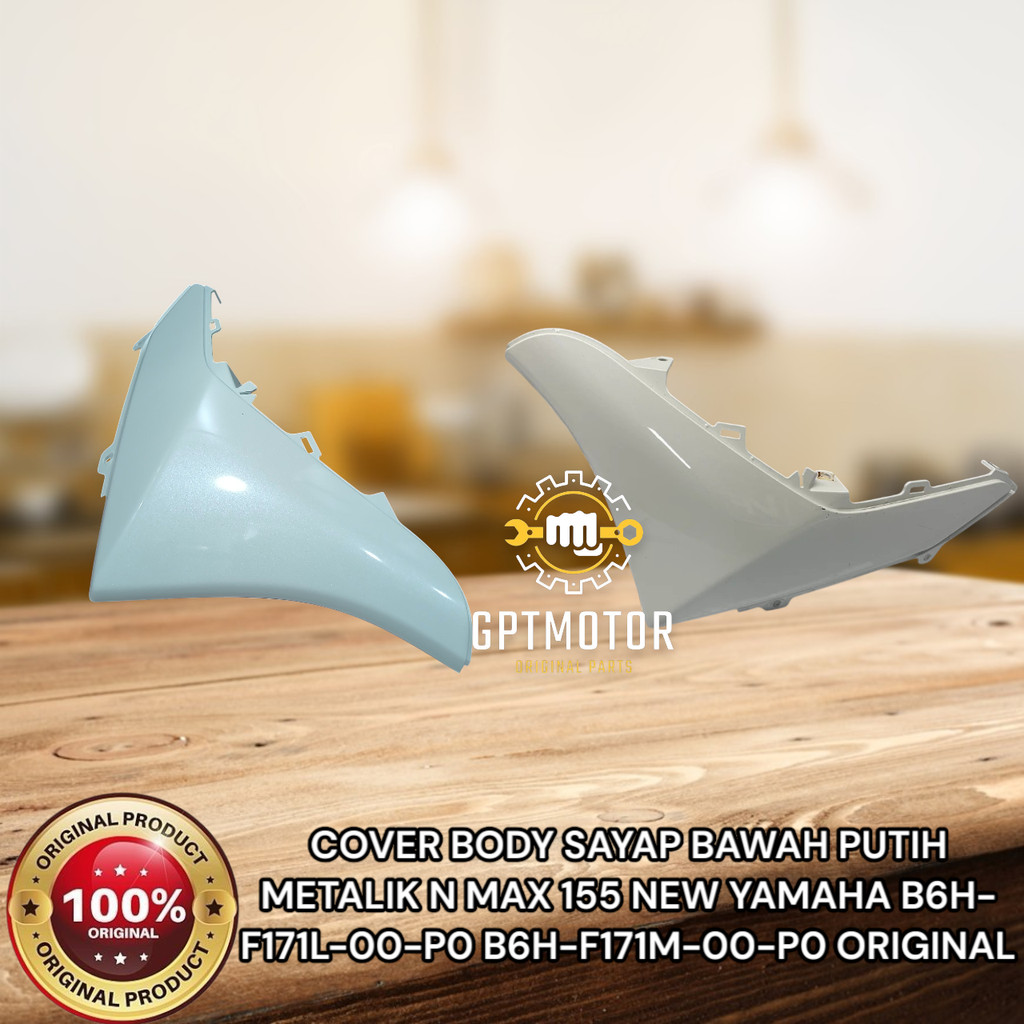 COVER BODY SAYAP BAWAH PUTIH METALIK N MAX 155 NEW YAMAHA B6H-F171L-00-P0 B6H-F171M-00-P0 ORIGINAL
