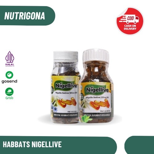 

Nigellive Minyak Habbatussauda Plus Minyak Zaitun Isi 100 dan 200 Kapsul