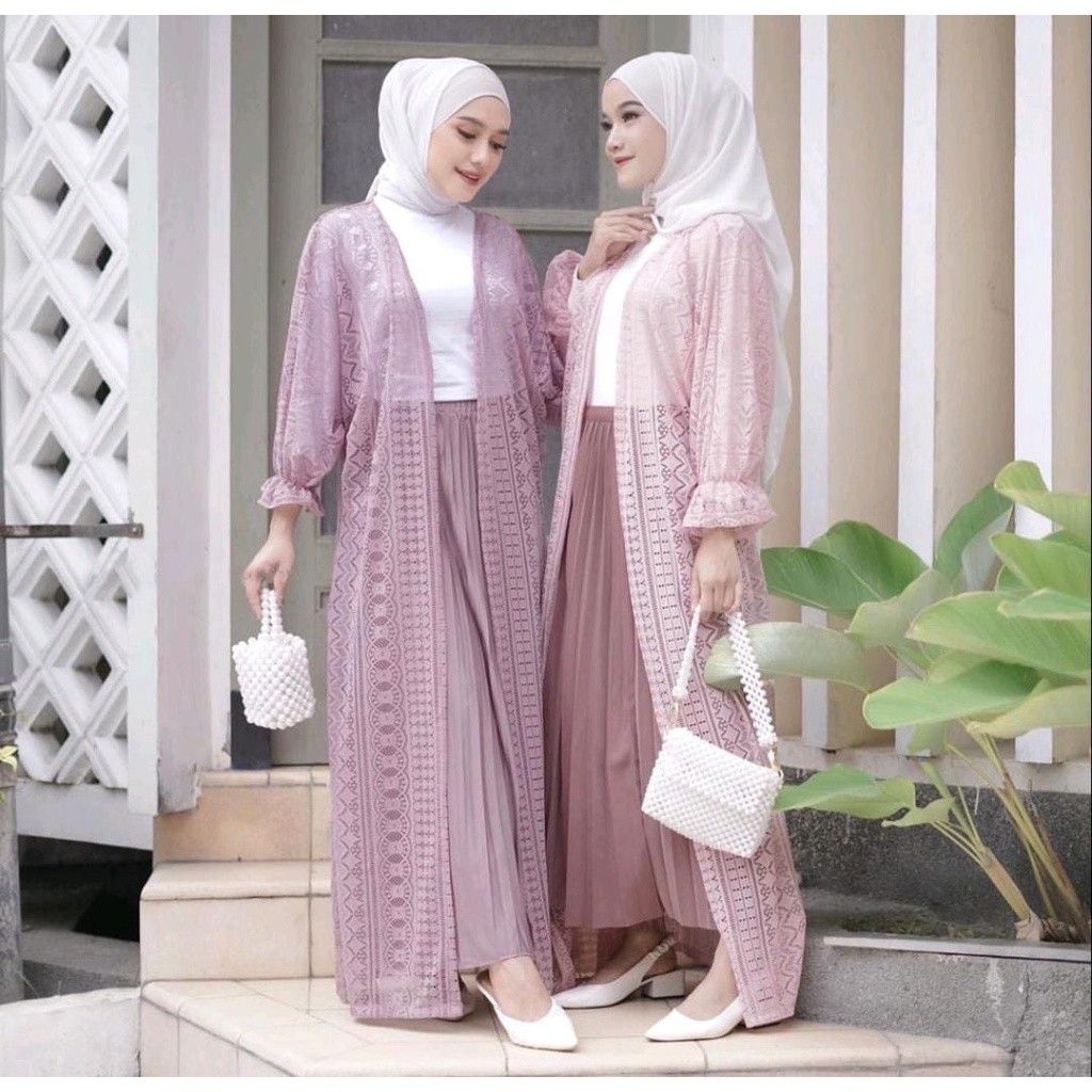 Cardigan brukat / Outer brukat / long Cardigan brukat BARU