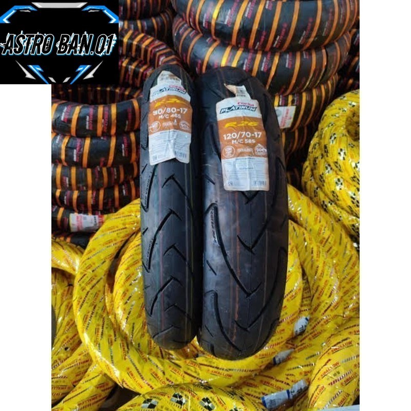 Ban depan belakang motor vixion, supra gtr, byson-ukuran 90/80 & 120/70 ring 17 second
