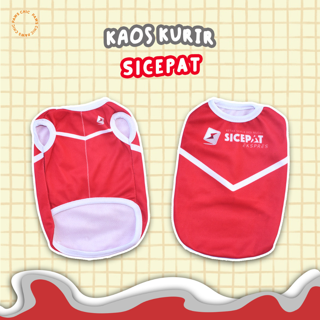 Baju Kucing Lucu Murah Seragam Kurir Sicepat Express Hewan Peliharaan Anjing Kelinci Monyet