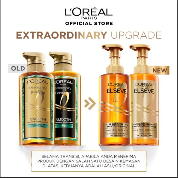 L'Oreal Paris Extraordinary Oil Premium Shampoo Smooth - 440ml