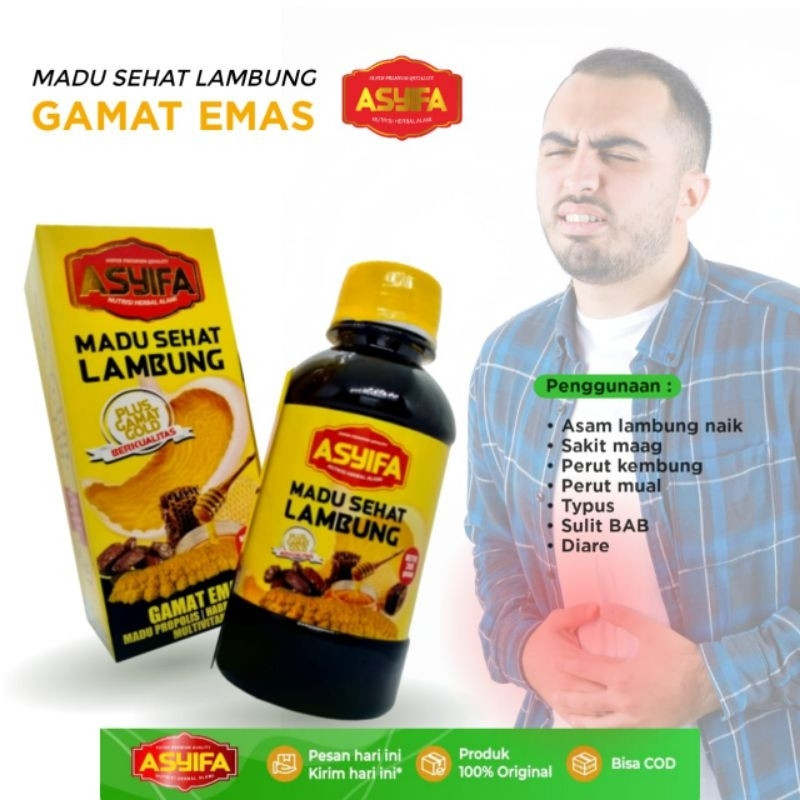 

Asyifa Madu Sehat Lambung plus gamat emas 280 gr