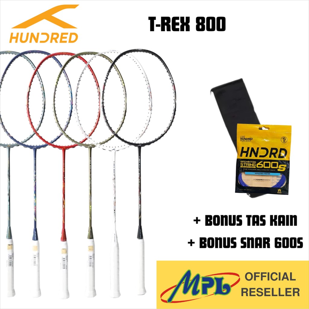 RAKET/RAKET BADMINTON HUNDRED T-REX 800