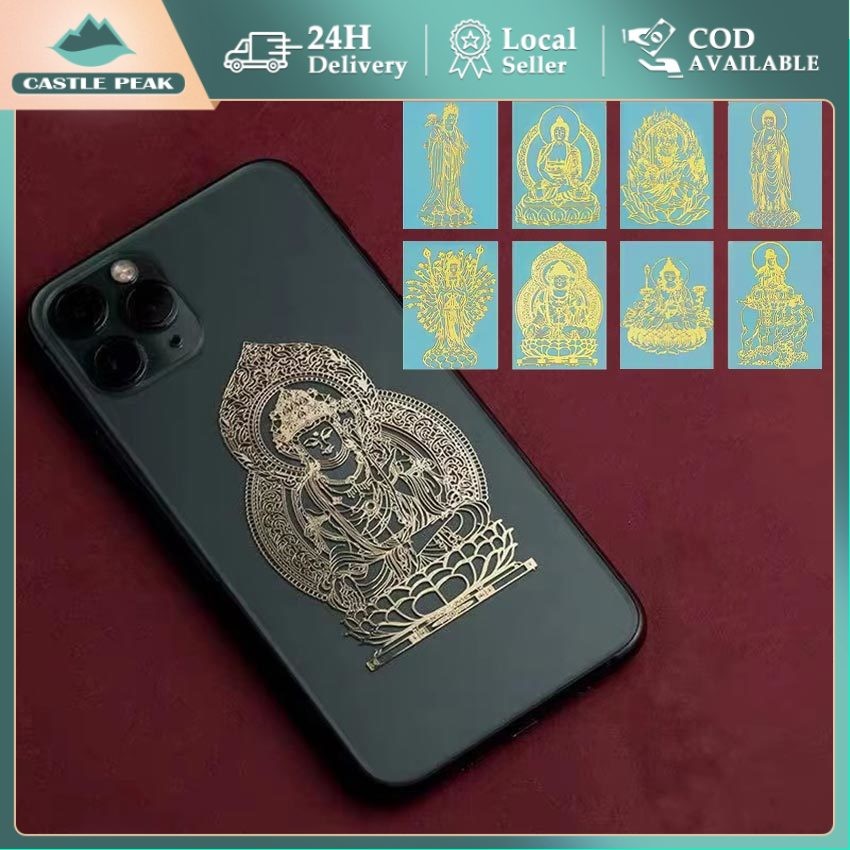 

Aksesoris HP Budaya Tionghoa - Stiker Logam 8 Dewa Keberuntungan + Zodiak Shio, Desain Minimalis 3D