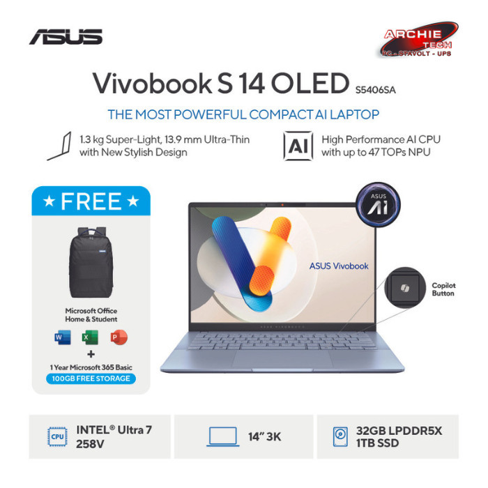 ASUS Vivobook S 14 OLED S5406SA OLEDS7312M