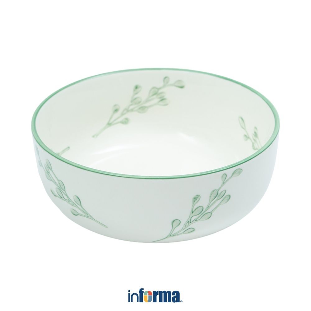 Informa Appetite 15.3 cm Cassia Mangkuk Saji Leaf - Putih Mangkok Makanan Food Grade Wadah Hidangan 