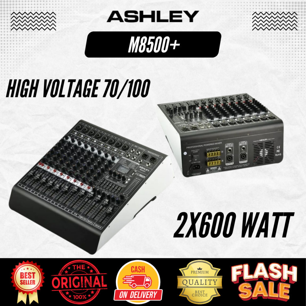 Power Mixer Ashley M8500+ 2 x 600 Watt Original