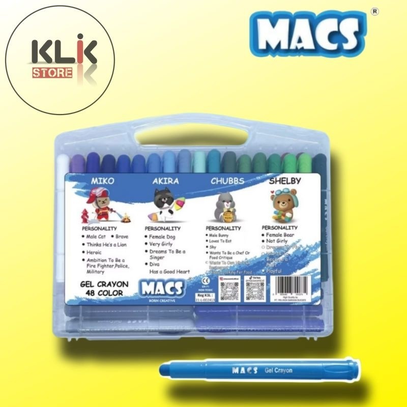 

macs crayon color Gel Crayon MACS - Set 48