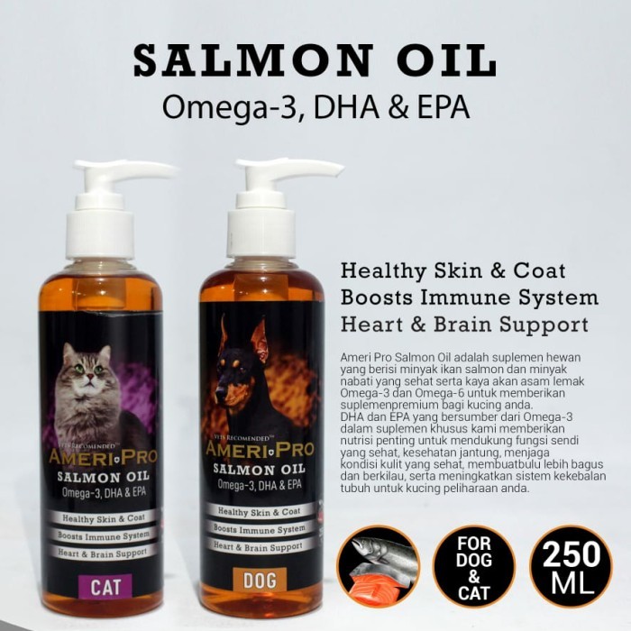 salmon oil dog and cat ameri pro 250ml - cat