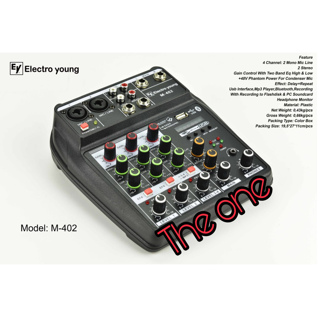 MIXER AUDIO ELECTRO YOUNG 4 CHANNEL M402/M 402 MIXER ORIGINAL/MIXER YAMAHA AG04 X /MIXER MICROVERB S