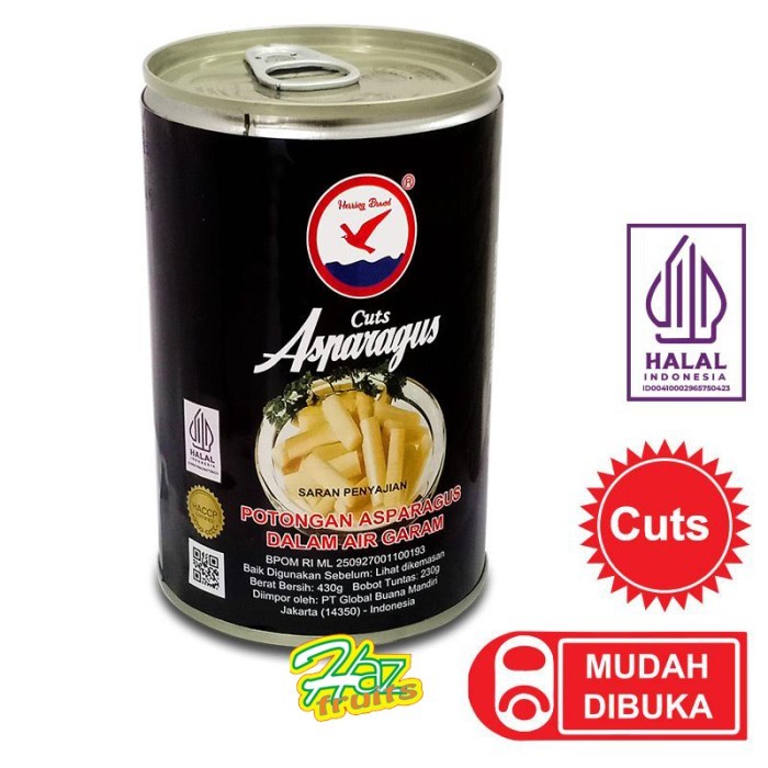 

Harring Brand Canned Cut Asparagus / Asparagus Potong 430 gram