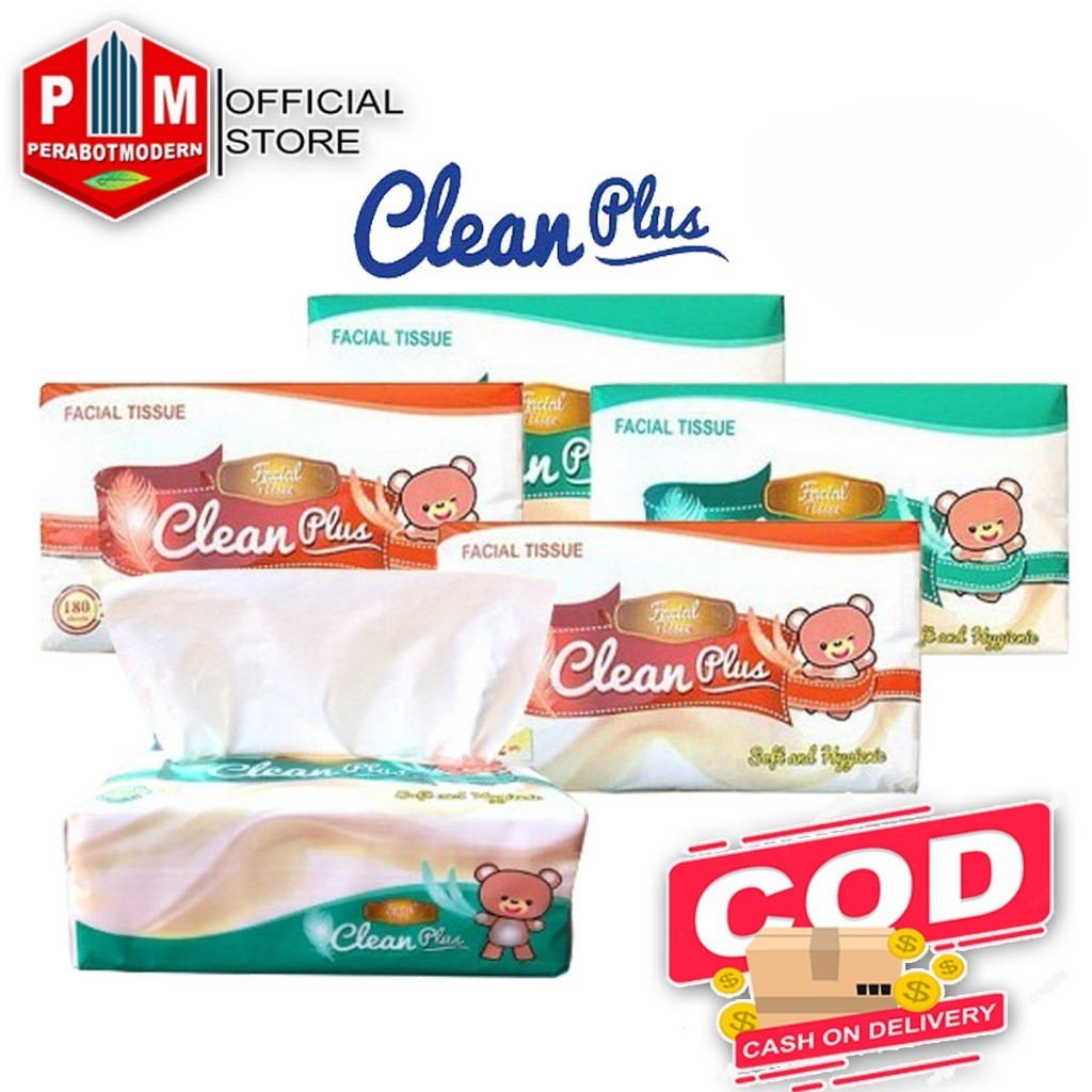 Paket COMBO TISSUE/Clean Facial TISSUE 180 sheets 2ply / TISSUE WAJAH 180 sheets 2ply